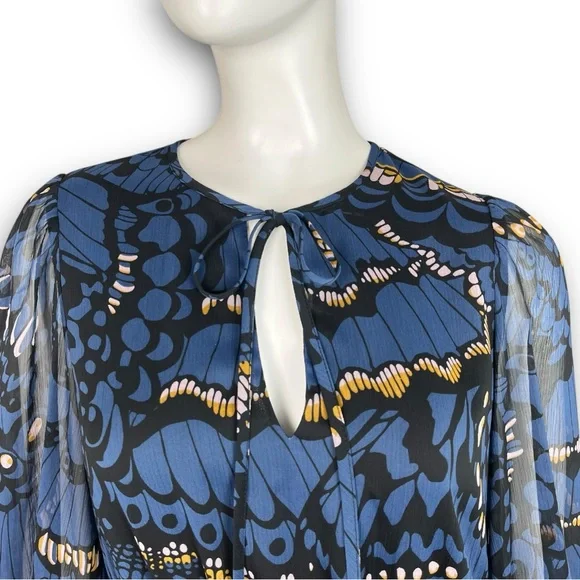 TED BAKER LONDON Pollei Butterfly Print Mini Dress US 6 Prairie Wedding Guest - Picture 4 of 16